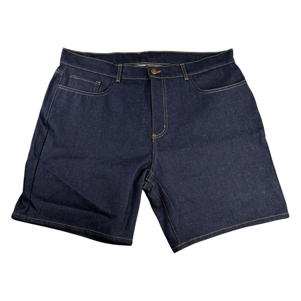Golden Denim Men Dark Wash Shorts Made in USA Indigo Blue Cotton Stretch Size 40